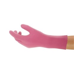 Ansell Gloves - Premium Pink - Silverlined - Latex - Non Sterile - Size 7.5, 12-Pairs