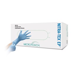 Ansell Gloves - Microtouch NitraTex EP - Nitrile - Non-Sterile - Powder Free - Medium, 100-Pack