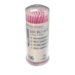 Henry Schein Micro Applicators - HS10 - Fine 1.5mm - Pink, 100-Pack