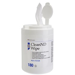 Henry Schein CleanND Wipes - Neutral Detergent - 180 Wipes, Tub