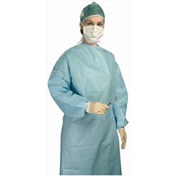 Henry Schein Sterile Surgical Gown Blue - Medium, 25-Pack