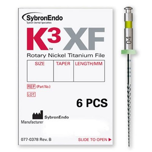KE-8234205 - K3 XF File 25mm Size 20 .04 Taper Pack of 6