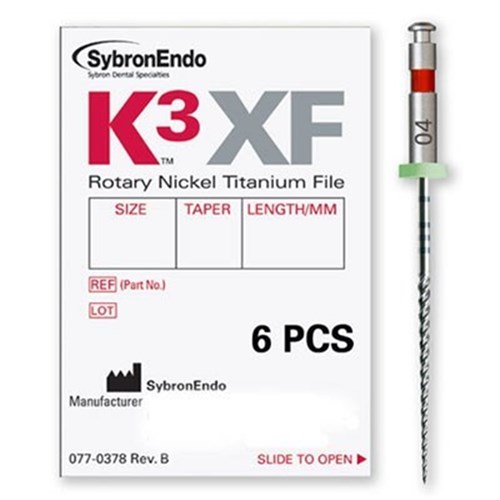 KE-8234255 - K3 XF File 25mm Size 25 .04 Taper Pack of 6