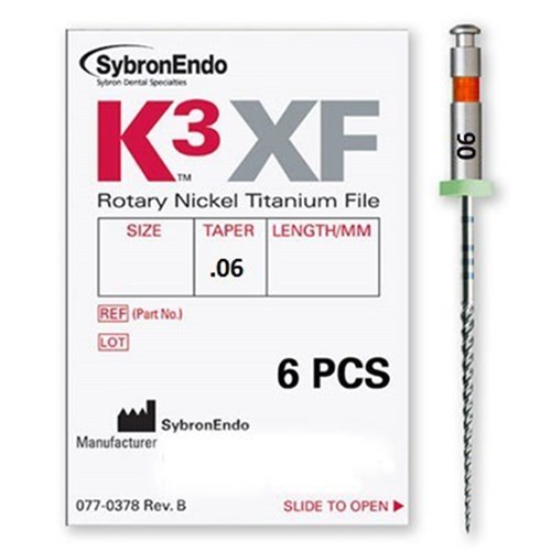 KE-8236255 - K3 XF File 25mm Size 25 .06 Taper Pack of 6
