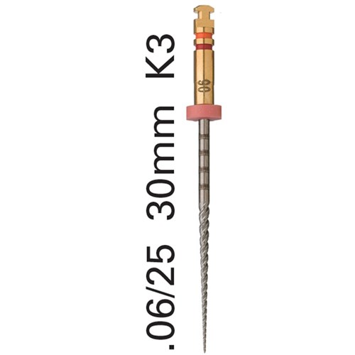 KE-8256250 - KERR K3 File 30mm Size 25 .06 Taper Red Pack of 6