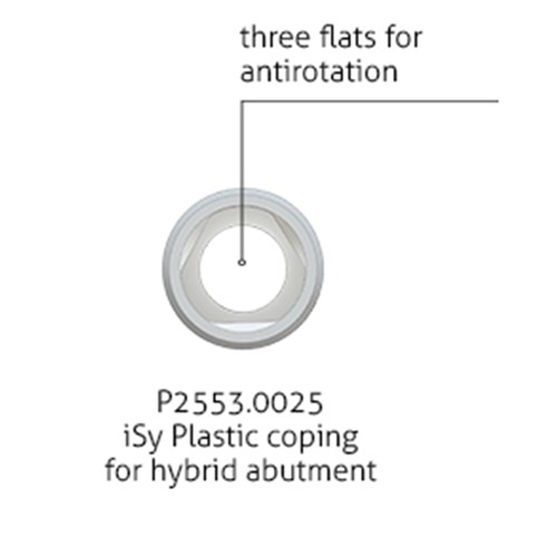 iSy Plastic coping for hybrid abutment