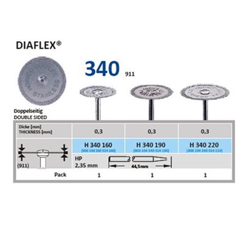 Diamond Disc HORICO #340-160 Flexible Double Sided HP x 1