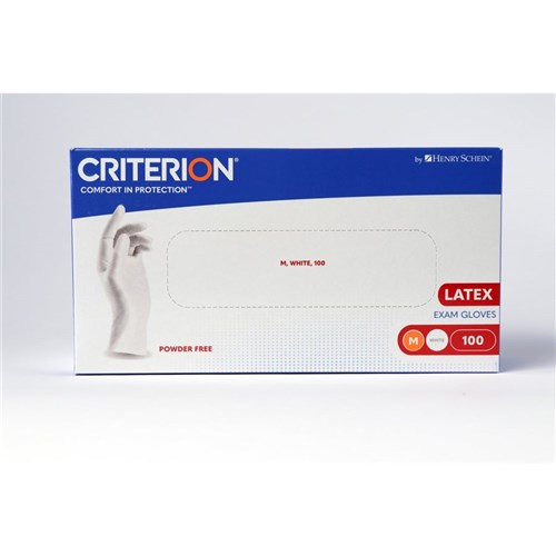 Henry Schein Gloves - Criterion CL - Latex - Non Sterile - Powder Free -  Medium, 100-Pack