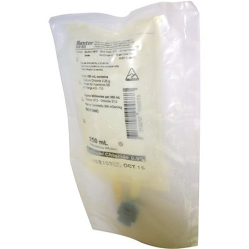 Henry Schein Saline Bag - Sodium Chloride 0.9 Injection - 250ml Bag