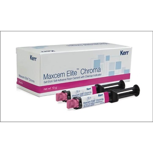 Kerr Maxcem Elite Chroma - Refill Pack - Clear - 5g Syringe, 2-Pack with 24 Tips