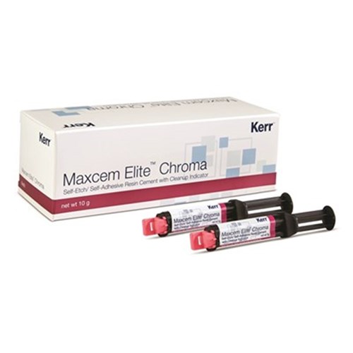 Kerr Maxcem Elite Chroma - Refill Pack - White - 5g Syringe, 2-Pack with 24 Tips
