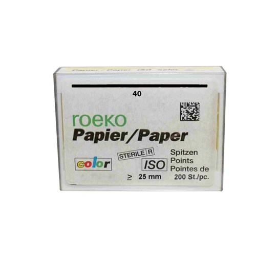 ROEKO Paper Points Size 40 Colour Coded Black Box of 200
