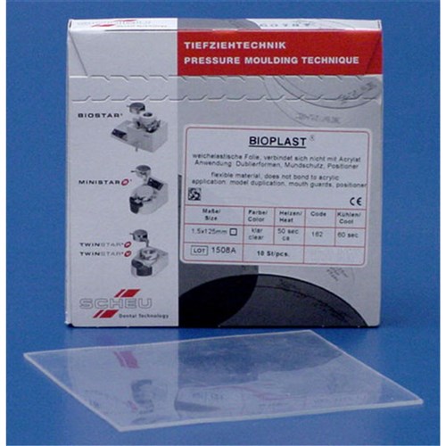 Scheu Bioplast - 125 x 1mm - Clear Square, 10-Pack