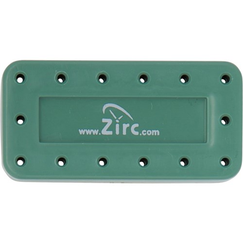 Zirc Magnetic Bur Block - Large - 14 Holes - Green