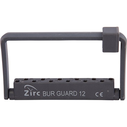 Zirc Surgical Bur Guard - 12 Holes - Grey - 7.3 x .95 x 3.49 cm