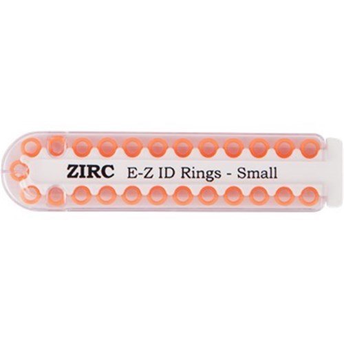 E Z ID Rings for Instruments Small Neon Orange 3.18mm Pk 25