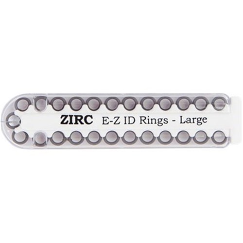 E Z ID Rings for Instruments Large Grey 6.35mm Pk 25