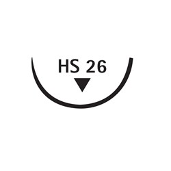 SUTURE Silkam 3/0 HS26 75cm Black 1/2 CircRev Cut 26mm x36