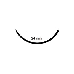 Aesculap Suture SILKAM, 3/0, 3/8 Circle, 24mm, 45cm x 36-Pack