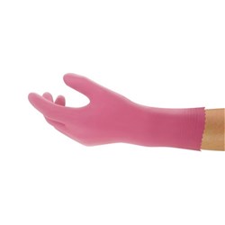 Gloves Premium Pink Size 7 Silverlined Latex Box 12 Prs