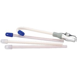 SALIVA EJECTOR Total Comfort Clear w Blue Tip 155mmx1000