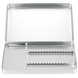 ASA Dental Instrument Tray - Holds 16 Instruments - Stainless Steel - non-perforated - 288 x 187 x 39mm