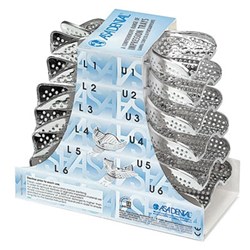 ASA Dental Stainless Steel Impression Tray - Perforated - Perma Lock, 12-Pack