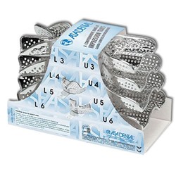 ASA Dental Stainless Steel Impression Tray - Perforated - Perma Lock, 8-Pack