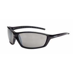 Bolle Safety Glasses - PROWLER - Black Frame - Silver Flash Lens