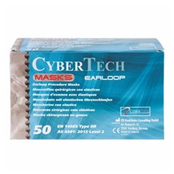 Cybertech Masks Earloop Blue Box of 50 Level 2