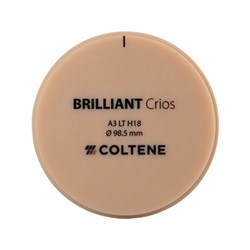Coltene BRILLIANT Crios Disc - Shade A3 - Low Translucent - Size H18 - 18 x 98.5mm