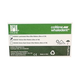 Coltene Hygenic Bite Wafers - Soft - Yellow - Non Laminated, 50-Pack