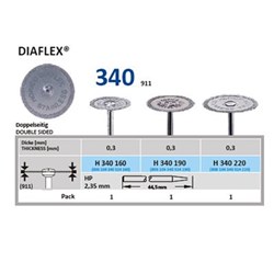 Diamond Disc HORICO #340-220 Flexible Double Side Fine HPx1