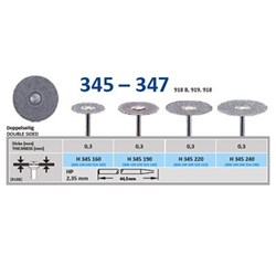 Horico Diamond Disc - 345-220 - Diaflex - Double Sided - Straight (HP), 1-Pack