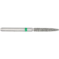 Komet Diamond Bur - 6863-014 - Long Flame - Course - High Speed, Friction Grip (FG), 5-Pack