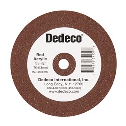 Lathe Wheel Red Stone 76 x 9.5mm