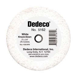 Dedeco Lathe Wheel - White - Knock Down - Coarse - 76 x 9.5mm