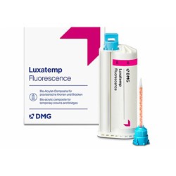 DMG Luxatemp Fluorescence - Temporary Crown and Bridge - Shade A1 - 76g Cartridge, 1-Pack and 15-Pack Mixing Tips