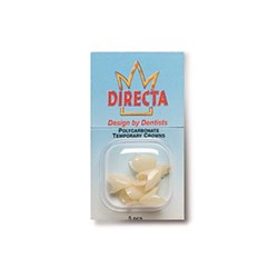 DIRECTA Temporary Polycarbonate Crown #10 Pk 5