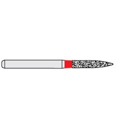 Ecoline Diamond Bur - 862-014 - Flame - High Speed, Friction Grip (FG), 50-Pack