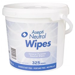 Ecolab Asepti Neutral Detergent Wipes - General Purpose - Pail, 325-Pack