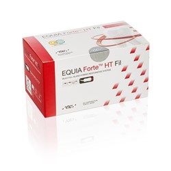 GC EQUIA Forte HT Fil - Bulk Fill Glass Hybrid Restorative - Shade A2 Capsules, 50-Pack