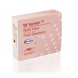 GC MI Varnish - Strawberry Pack - 0.4ml Unit dose, 35-Pack with 50 Brushes