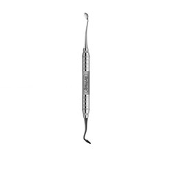 HuFriedyGroup Euwe Bone Scoop Plugger - #6 Short Satin Steel Handle