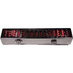 HuFriedyGroup IMS Cassette Signature Ultrasonic - Holds 2 Ultrasonic Inserts or 1 Handpiece - Red