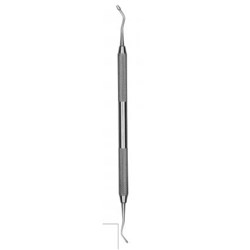 HuFriedyGroup Hollenback Plugger - #1 - Double Ended - #6 Satin Steel Handle