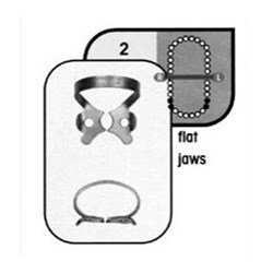 Rubber Dam CLAMP #2 Premolars Satin steel