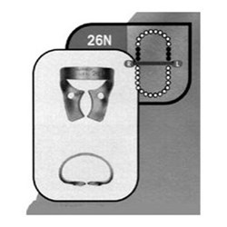HuFriedyGroup Satin Steel Rubber Dam Clamp - #26N - Upper Molars