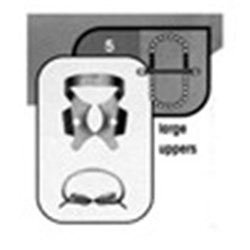HuFriedyGroup Satin Steel Rubber Dam Clamp - #5 - Large Upper Molars