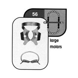 HuFriedyGroup Satin Steel Rubber Dam Clamp - #56 - Upper Molars